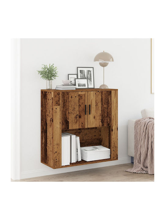 Wall Living Room Cabinet Made of Reclaimed Solid Wood 80x33x80cm