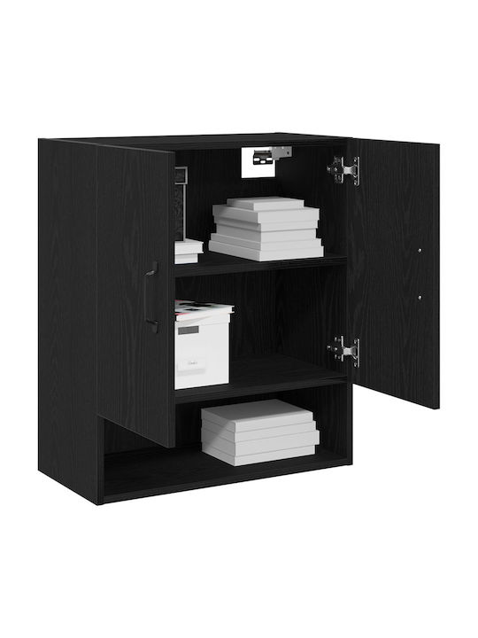 Wand Wohnzimmer Nische aus Spanplatte Schwarze Eiche 60x30x70cm