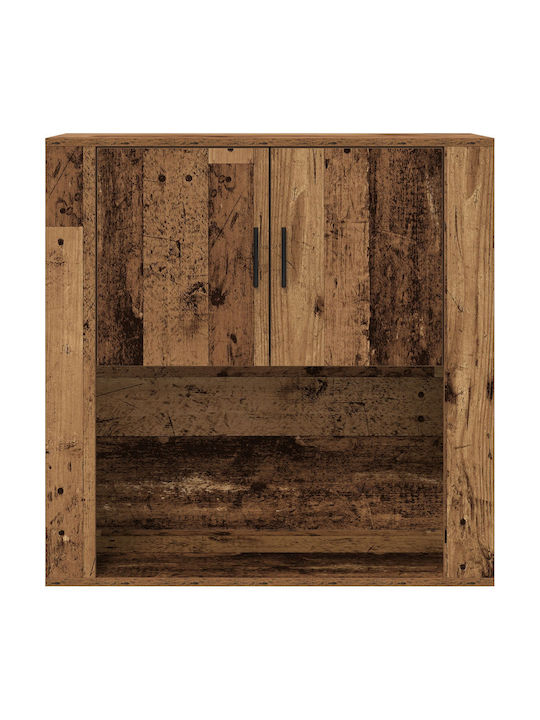 Wall Living Room Cabinet Made of Reclaimed Solid Wood 80x33x80cm