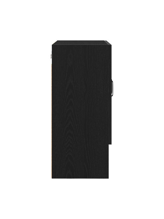 Wand Wohnzimmer Nische aus Spanplatte Schwarze Eiche 60x30x70cm
