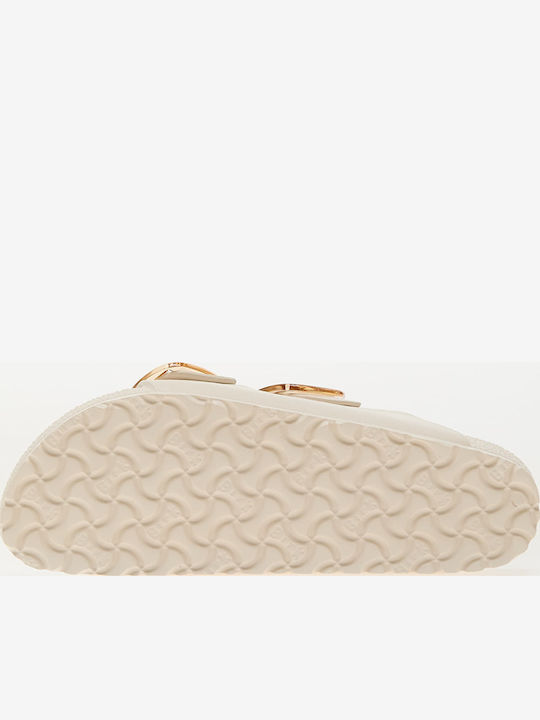 Arizona Big Buckle Flip Flops in Sandal Style in White Colour