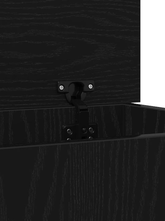 vidaXL Wooden Storage Box with Lid Black 50x30x28cm 1pcs