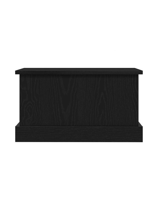 vidaXL Wooden Storage Box with Lid Black 50x30x28cm 1pcs