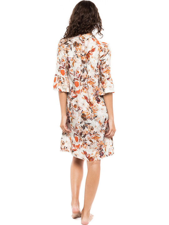 Pink Label Feminin Scurt Caftan de Plajă Mint Leaf