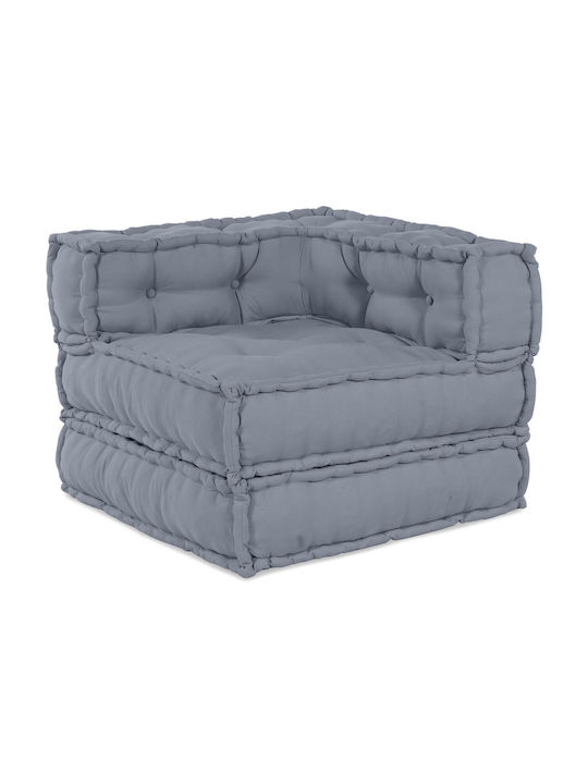 Bean Bag Sofa Poof Gray 70x70x54cm