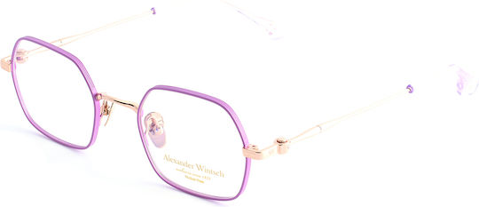 Alexander Wintsch 6177 C3 Γυναικεία Μεταλλικά Γυαλιά Οράσεως Γεωμετρικά Μοβ-χρυσό