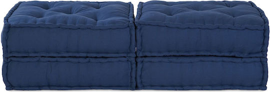 Bean Bag Chair Bolster Waterproof Indigo 70x70x36cm