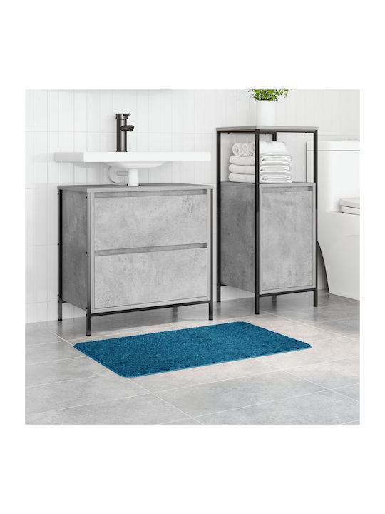 vidaXL Non-Slip Bath Mat Microfiber 4019833 Blue 50x80cm