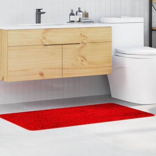 vidaXL Non-Slip Bath Mat Cotton 4019848 Red 70x120cm