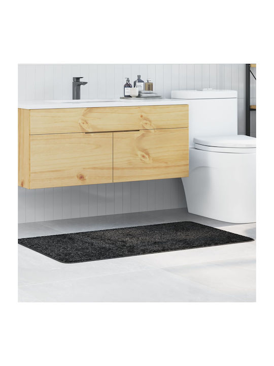 vidaXL Non-Slip Bath Mat Microfiber 4019844 Dark Grey 70x120cm
