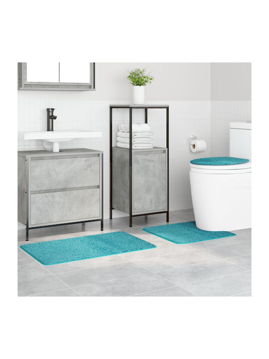 vidaXL Set Antiderapant Covoare De Baie Microfibra 4019870 Turcoaz 50x80cm 3 Bucăți