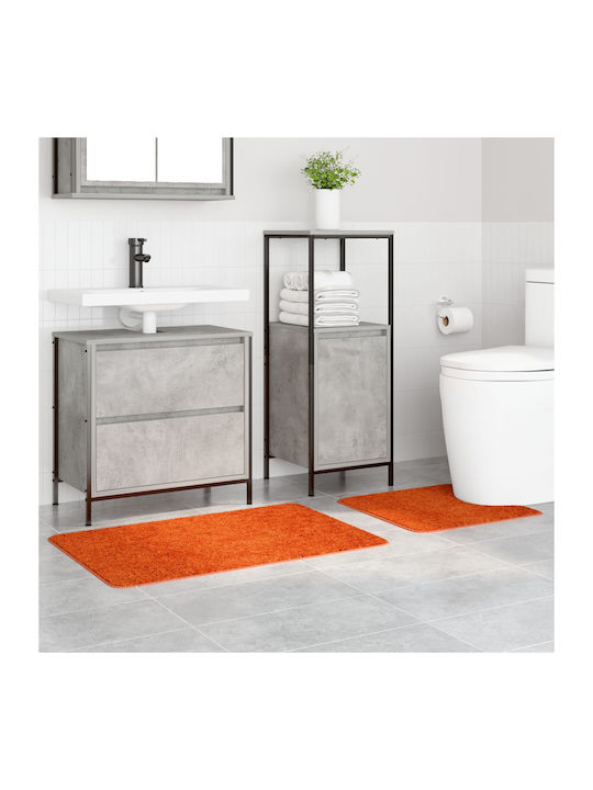 vidaXL Non-Slip Bath Mats Set Cotton 4019861 Orange 2pcs