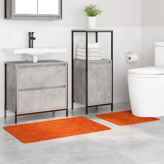 vidaXL Non-Slip Bath Mats Set Cotton 4019861 Orange 2pcs
