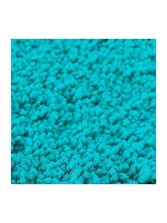 vidaXL Non-Slip Bath Mats Set Microfiber 4019860 Turquoise 2pcs
