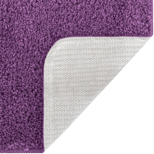 vidaXL Αντιολισθητικό Σετ Πατάκια Μπάνιου Microfiber 4019872 Μοβ 50x80εκ. 3τμχ