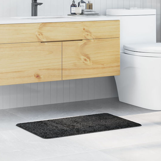 vidaXL Non-Slip Bath Mat Microfiber 4019824 Dark Grey 50x80cm