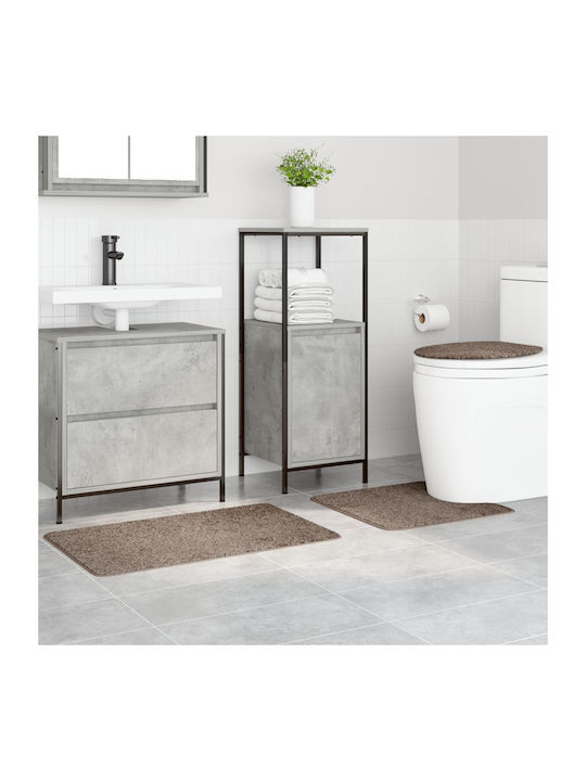 vidaXL Rutschfestes Badematten Set Baumwollbraune 4019867 50x80cm 3 Stück