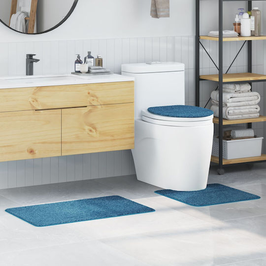 vidaXL Non-Slip Bath Mats Set 4019873 Blue 3pcs