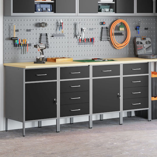 vidaXL Πάγκος Εργασίας Αντοχής 150kg 55x85x200cm 4τμχ 3321386