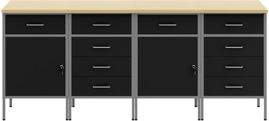 vidaXL Πάγκος Εργασίας Αντοχής 150kg 55x85x200cm 4τμχ 3321386