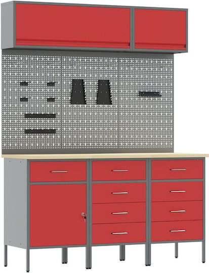 vidaXL Bank Belastbarkeit 150kg 55x200x150cm 8Stück 3321451