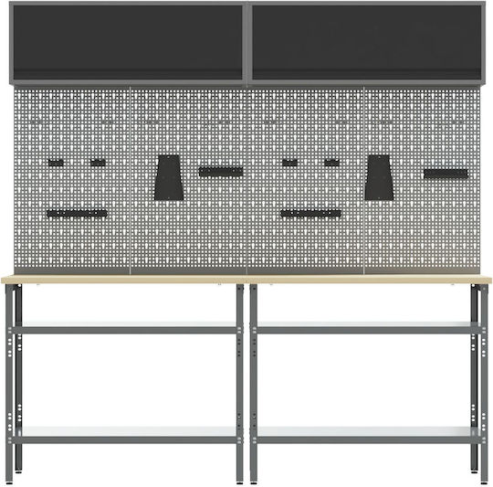 vidaXL Πάγκος Εργασίας 55x200x200cm 8τμχ 3321504