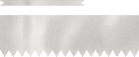 vidaXL Metallgartenbordüre in Silber Farbe 1.0m x 30cm