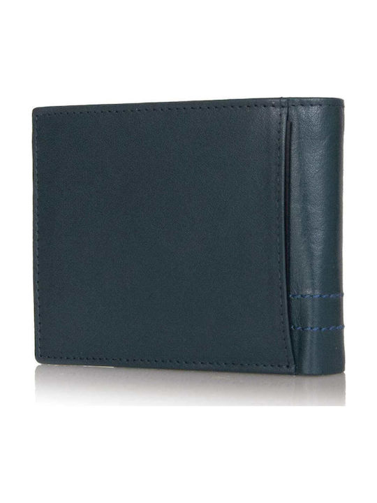 Leather Men's Wallet Classic Blue