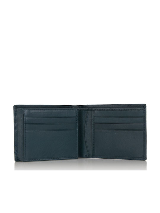 Leather Men's Wallet Classic Blue