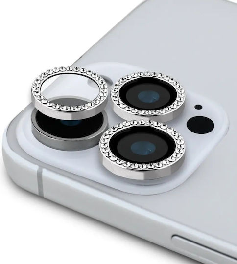 Guess Camera Protection Tempered Glass Silver for the iPhone 16 Pro Max