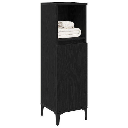 vidaXL Waschtisch ohne Waschbecken L30xB30xH100cm Black Oak