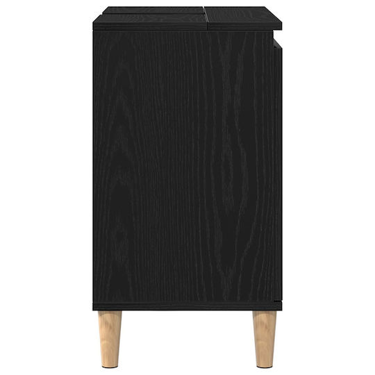 vidaXL Шкаф без Мивка Д58xШ33xВ60см Black Oak