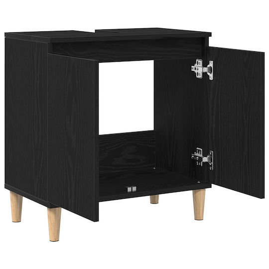 vidaXL Шкаф без Мивка Д58xШ33xВ60см Black Oak