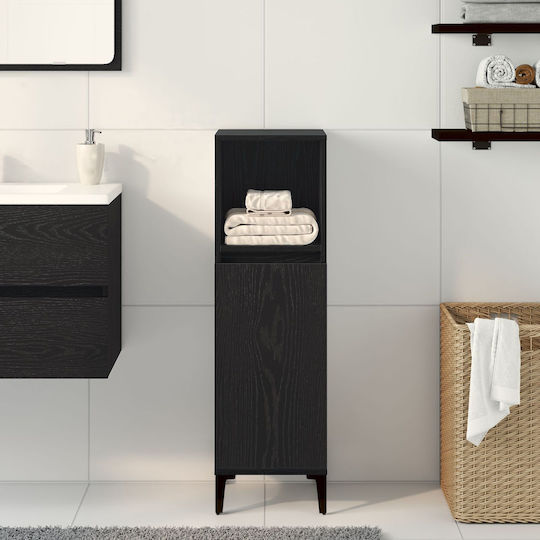 vidaXL Waschtisch ohne Waschbecken L30xB30xH100cm Black Oak