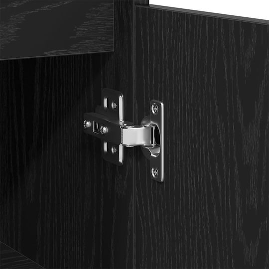 vidaXL Waschtisch ohne Waschbecken L30xB30xH100cm Black Oak