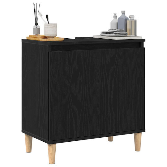 vidaXL Шкаф без Мивка Д58xШ33xВ60см Black Oak