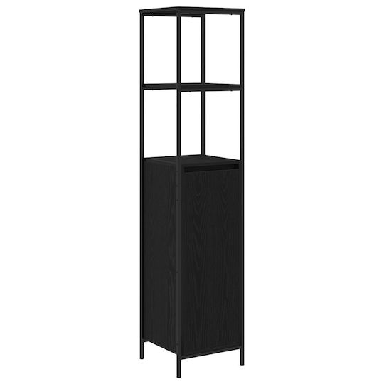 vidaXL Шкаф със Мивка Д90xШ34.5xВ60см Black Walnut