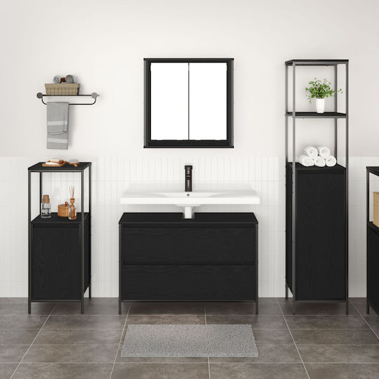 vidaXL Countertop without Sink L90xW34.5xH60cm Black Oak