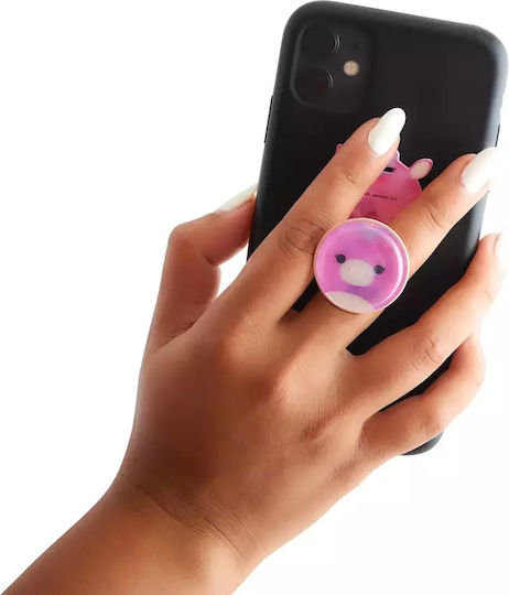 Lazerbuilt Squishmallows Lola Unicorn – Universal Phone Grip & Βάση Στήριξης Λούτρινη Υφή