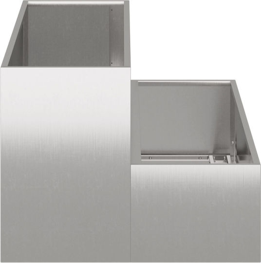 vidaXL Pot Metallic 100x60x45cm.