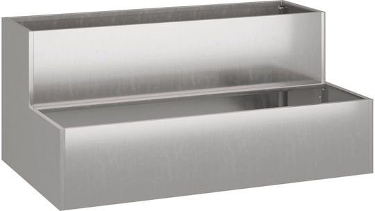 vidaXL Pot Metallic 100x60x45cm.