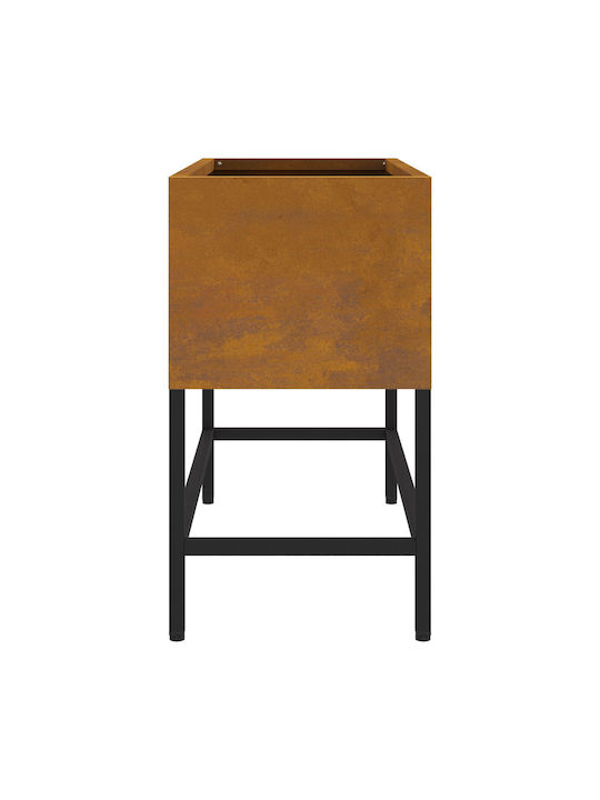 vidaXL Pot Metallic Distressed Steel 60x26x45cm.