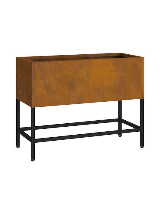 vidaXL Pot Metallic Distressed Steel 60x26x45cm.