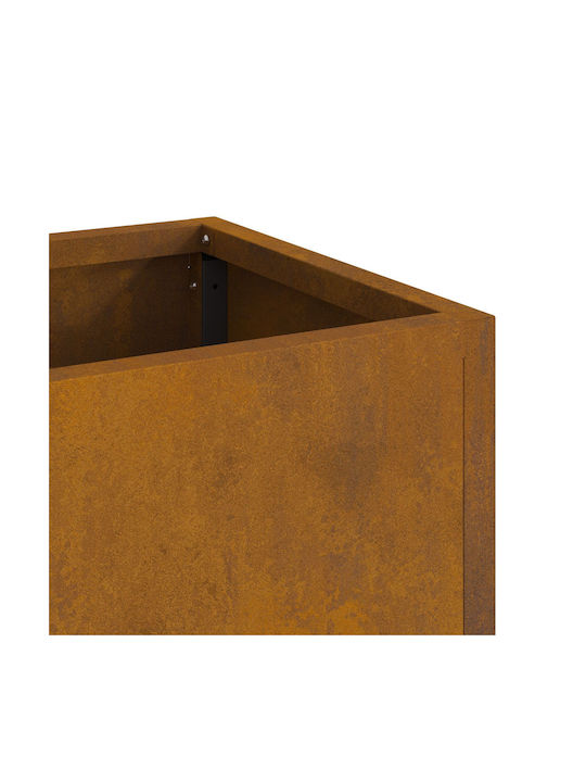 vidaXL Pot Metallic Distressed Steel 60x26x45cm.