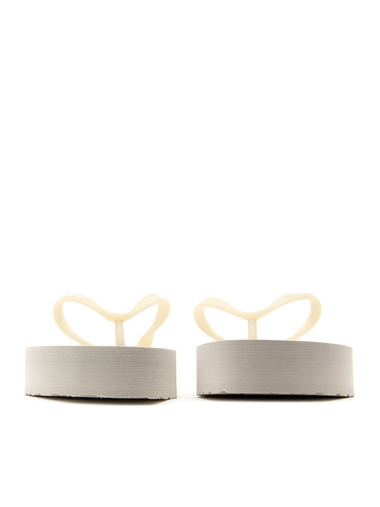 Frauen Flip Flops mit Plattform in Gray Farbe