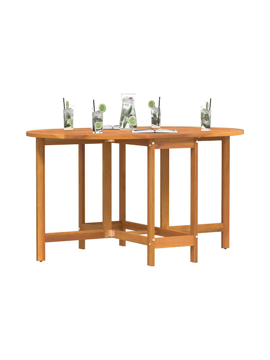 Outdoor Table Made of Acacia Foldable Acacia 110x60x72cm