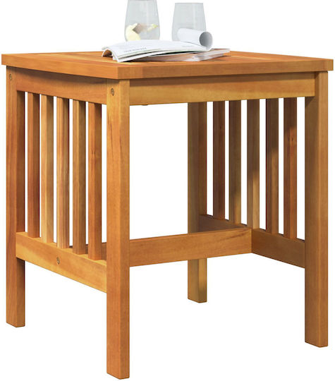Sitting Room Table for Small Outdoor Spaces Made of Acacia Brown Acacia 45x45x50cm