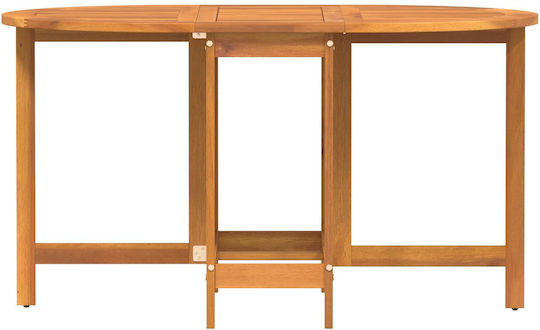 Outdoor Table Made of Acacia Foldable Acacia 110x60x72cm