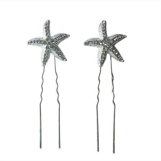 Starfish Decorative Hairpin Set 2 Pcs