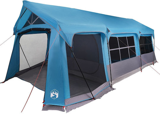 vidaXL Summer Camping Tent Blue For 10 People 620x322x240cm